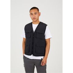 BLUEMONTE VEST スタンドカラー ベストL ブラック ユニセックス - メルカリ