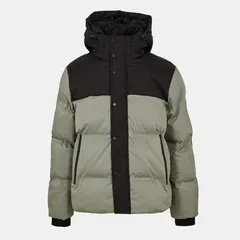 エバーラスト メンズ アウター ジャケット・ブルゾン ジャケット Everlast Short Puffer Jacket Mens KhakiBlack ブラックのサムネイル
