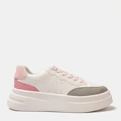 カッパ レディース シューズ スニーカー Kappa Ari Trainers WhiteGreyPink ホワイトのサムネイル