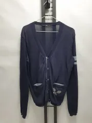 SYSTEM homme システムオム カーディガン 夏 ラケット 刺繍 ニット ネイビー 95のサムネイル