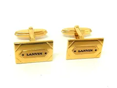 ■美品■ LANVIN ランバン カフスボタン カフリンクス アクセサリー ビジネス 紳士 メンズ ゴールド系 DN0247のサムネイル