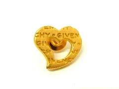 ■美品■ GIVENCHY ジバンシィ ヴィンテージ ハート ピンバッジ ピンブローチ アクセサリー レディース ゴールド系 DN1813のサムネイル