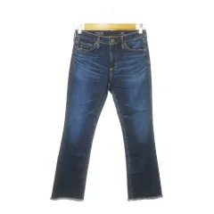 エージー AG THE JODI CROP ジーンズ 25 青 ブルー インディゴ ジップフライ ストレッチ フリンジ フレア クロップド丈 ウォッシュ加工 /MN6 ■GY99のサムネイル