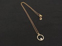 美品】スワロフスキー Una ネックレス ダンシング ゴールド ラウンド 