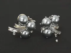 DORLAN ドーラン パール カラーストーン クリップ式 イヤリング アクセサリー レディース シルバー系 DN3207