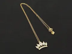 ■美品■ SWAROVSKI スワロフスキー ラインストーン ネックレス ペンダント アクセサリー レディース ゴールド系 DN3339