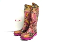 EMILIO PUCCI エミリオプッチ ラバー 総柄 レインブーツ 長靴 サイズ35 (約22cm) シューズ 靴 レディース ピンク系 DN4290のサムネイル