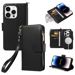 [신품] [DBWYPY] 적용 iPhone 11 수첩 형 케이스 Magsafe 대응 2in1 분리식 제거 자유 아이후 11 커버 충격 흡수 TPU 소재 고급 PU 가죽 phone11 휴대용 커버 지갑 형 카드 수납 가로 스탠드 기능 마그넷
