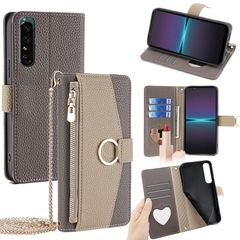[신품] Yumena 가죽 케이스 용 Xperia 1 IV 대응 수첩 형 케이스에 적합한 소니 엑스페리아 1 IV 용 케이스 휴대 커버 스마트 폰 케이스 지갑 형 카드 수납 카메라 보호 스탠드 기능 스트랩 포함 내충격 상처 방지 전면 보호
