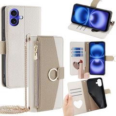 [신품] Yumena 가죽 케이스 용 iPhone 16 대응 수첩 형에 적합 아이폰 16 용 케이스 휴대 커버 스마트 폰 케이스 지갑 형 카드 수납 카메라 보호 스탠드 기능 스트랩 포함 내충격 상처 방지 전면 보호