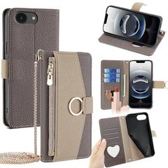 [신품] Yumena 가죽 케이스 용 iPhone 16E 대응 수첩 형에 적합 아이폰 16E 용 케이스 휴대 커버 스마트 폰 케이스 지갑 형 카드 수납 카메라 보호 스탠드 기능 스트랩 포함 내충격 상처 방지 전면 보호