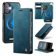 [신품] Sanlinba iPhone 16 케이스 수첩형 2in1 분리식 배면 카드 수납 가죽 RFID 블록 MagSafe 대응 내충격 스탠드 기능 옆 두어 마그넷 개폐 엣지 미끄럼 방지 지문 방지 전면 보호