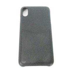 루이비통 LOUIS VUITTON 스마트 폰 케이스 스마트 폰 커버 iPhone XsMax 타이가 범퍼 가죽 가죽 로고 형 눌러 블랙 블랙 / AO12 ■GY11