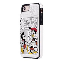 [신품] GGODDCASE iPhone 7/8/SE2/SE3 용 케이스 수첩형 미키 마우스 만화 캐릭터 귀여운 패션 가지고 쉽고 가죽 경량 보호 케이스 (iphone 7/8/SE2/SE3 용)