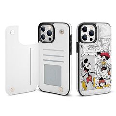 [신품] GGODDCASE iPhone 13 Pro 용 케이스 수첩형 미키 마우스 만화 캐릭터 귀여운 패션 가지고 쉽고 가죽 경량 보호 케이스 (iphone 13 Pro 용)
