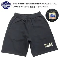 バズリクソンズ スウェットショーツ BR52657 裏起毛 USAF ショートパンツ Buzz Rickson's ブラック 東洋エンタープライズ SWEAT SHORTS メンズ 短パン ミリタリー アメカジ 部屋着 厚手 ギフトのサムネイル