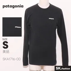 美品 patagonia トップス カットソー　長袖　P-6ロゴ・レスポンシビリティー　バックプリント　コットン混