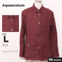 美品 Aquascutum トップス シャツ　長袖　ポケット付き　麻100％　日本製