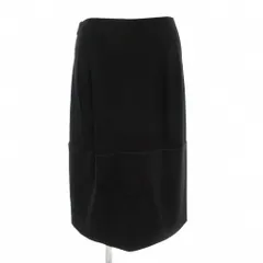 バレンシアガ BALENCIAGA タイトスカート ひざ丈 シルク 黒 ブラック /AE ■GY44のサムネイル