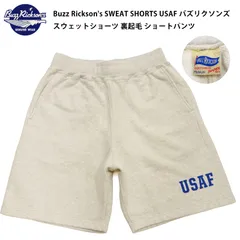 バズリクソンズ スウェットショーツ BR52657 裏起毛 USAF ショートパンツ Buzz Rickson's オートミール 東洋エンタープライズ SWEAT SHORTS メンズ 短パン ミリタリー アメカジ 部屋着 厚手のサムネイル