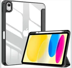 ProCase iPad 11世代/10世代 ケース iPad（A16）11インチ 2025/10.9インチ 2022通用 A2696 A2757 A2777 ペン収納 耐衝撃 三つ折り スタンド スマートカバー（ブラック）