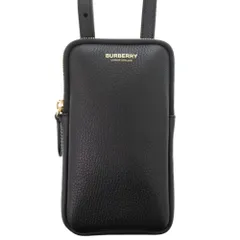 新品同様 バーバリー 8084040 レザー ブラック ショルダーバッグ フォンポーチ 黒 0641 BURBERRYのサムネイル
