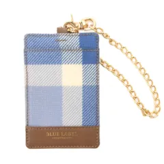 ブルーレーベルクレストブリッジ BLUE LABEL CRESTBRIDGE パスケース カードケース 青 ブルー チェック柄 チェーン付き /ML ■GY99のサムネイル