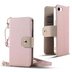 [신품] 대응 iPhone 17e 케이스 수첩형 숄더 iPhone 16e 스마트폰 케이스 카드 수납 바이 컬러 귀여운 스트랩 어깨걸이 아이폰 17e 케이스 아이후온 16e 케이스 수첩형 비스듬히 가로 스탠드 기능 있어 phone 17e