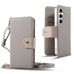 [신품] 대응 Galaxy S25 케이스 수첩형 숄더 Galaxy S25 스마트폰 케이스 카드 수납 바이 컬러 귀여운 스트랩 어깨걸이 갤럭시 S24/S25 스마트폰 커버 Galaxy S24 케이스 수첩형 비스듬히 가로 스탠드