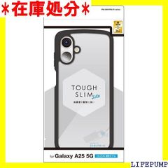 ELECOM Galaxy A25 5G SC-53F 케이스 후면 클리어 투명 내충격 충격 친숙한 경량 얇은 후면 손상 방지 스트랩 홀/숄더 스트랩 시트 첨부 블랙 PM-G253TSLFCBK 1965