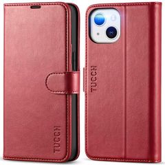 [신품] TUCCH iPhone 13 대응 케이스 수첩형 iPhone13 케이스 카드 포켓 [RFID 블로킹] 가로 스탠드 기능 고급 PU 합피 마그넷식 인기 아이폰 13 휴대 케이스 스마트폰 케이스(iPhone 13 2021년 발매
