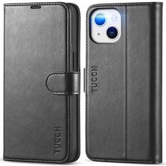 [신품] TUCCH iPhone 13 대응 케이스 수첩형 iPhone 13 커버 카드 수납 [RFID 블로킹] 수평 스탠드 기능 고급 PU 합피 유연한 TPU 소재 마그넷식 아이폰 13 수첩 케이스 (아이폰 13/5G 6.1이