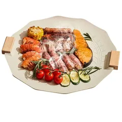キャンプ BBQ IH対応 家庭 アウトドア マルチグリドルパン 焼き肉プレート キャンプフライパン グリドルパン 韓国焼肉鉄板 M0523-XDEX-1のサムネイル