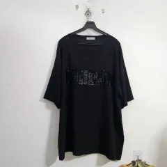 HEY YOU ブラック スパンコール Tシャツ