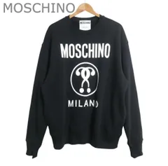 新品同様 MOSCHINO モスキーノ スウェットトレーナー プルオーバー プリント クルーネック 長袖 コットン ブラック サイズ50 メンズのサムネイル