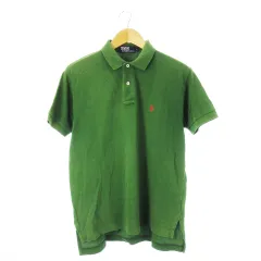 ポロ バイ ラルフローレン Polo by Ralph Lauren ポロシャツ 鹿の子 半袖 ポニーロゴ刺繍 ワンポイント M 緑 カーキ /CK15 ■GY44のサムネイル