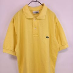 90s フランス製 LACOSTE ポロシャツ 7 XL 黄 - メルカリ