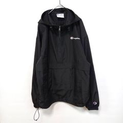 Champion ハーフジップ アノラックパーカー ブラック チャンピオン
