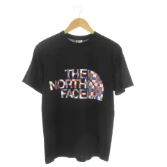 ザノースフェイス THE NORTH FACE 半袖Tシャツ アウトドアウエア L 黒 ブラック 半袖 チェック柄 ロゴプリント /CK15 ■GY99のサムネイル