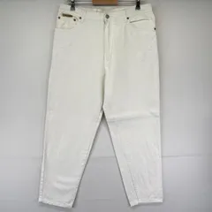古着 カルバンクライン Calvin Klein デニム パンツ Gパン ジーパン ジーンズ レザーパッチ テーパード W36  ホワイト系 メンズのサムネイル