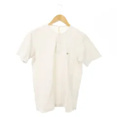 サイ ベーシックス SCYE BASICS Tシャツ カットソー ヘンリーネック 半袖 鹿の子 コットン ワンポイント ロゴ 38 M ベージュ /AO15 ■GY19のサムネイル