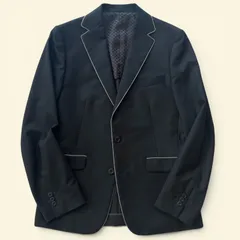 𝗙𝗥𝗘𝗗 𝗣𝗘𝗥𝗥𝗬 フレッドペリー テーラードジャケット ブラック Lサイズ 背抜き 美品 ロゴ刺繍のサムネイル