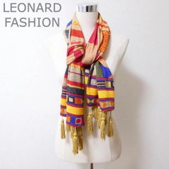 極美品✨LEONARDレオナール シルクウール 大判ショール ストール