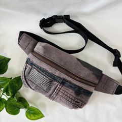 ハンドメイド　デニムリメイク　ウエストポーチ　ボディバッグ　お揃い　セット デニムリメイク ボディバッグ ワンショルダー ユニセックス お揃い