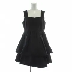 ダブルスタンダードクロージング ダブスタ DOUBLE STANDARD CLOTHING ティアードワンピース ミニワンピ ノースリーブ フリル ショート丈 黒 ブラック チュニック /PP ■GY20のサムネイル