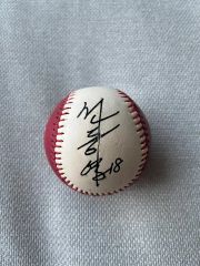 元福岡ソフトバンクホークス#18松坂大輔選手直筆サイン入り赤色ゴムボール 元福岡ソフトバンクホークス#18松坂大輔選手直筆サイン入りボール