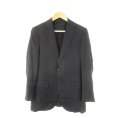 バーバリー ロンドン BURBERRY LONDON テーラードジャケット 背抜き シャドーストライプ 170 M 黒 ブラック /CK5 ■GY17のサムネイル