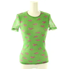 ディー&ジー ドルガバ ドルチェ&ガッバーナ D&G シアーシャツ Tシャツ カットソー ラメ糸 金魚柄 半袖 28/42 グリーン /HK ■GY06のサムネイル