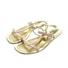PRADA サンダル ピンク クリアバックル 37.5 - メルカリ