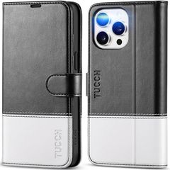 [신품] TUCCH iPhone15 Pro Max 대응 케이스 수첩형 iPhone15 Pro Max 수첩형 케이스 카드 수납 옆 두어 스탠드 기능 [RFID 블로킹] 고급 PU 합피 유연한 TPU 소재 충격 흡수 마그넷식 iPhone 15